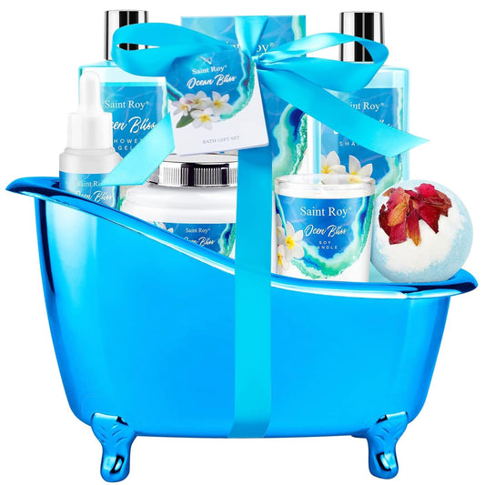 Spa Gift Basket Set for Women & Men, Bath & Body Skin Gift Set