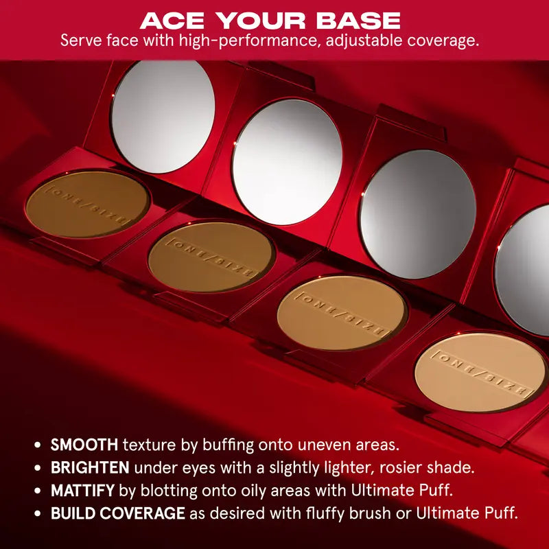ONE/SIZE | Turn up the Base Versatile Powder Foundation – Buildable Soft Matte Coverage, 12-Hour Wear, Blurring & Multiuse Powder in 33 Inclusive Shades