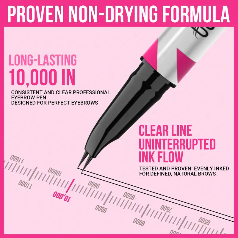 Imethod Curved Eyebrow Pen - Microblading, Liquid, 2-In-1 Dual-Ended with Micro-Fork-Tip Applicator, Waterproof and Long Lasting Makeup Cosmetic,#Sohochic