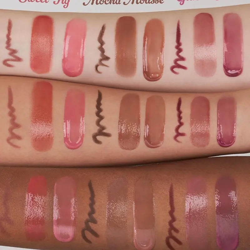 Volume Hack Trio Sweet Fig Set | Lip Combo for Plump, Hydrated & Glossy Lips | 3-In-1 Kit (3 Shades, Lip Mate Pencil 0.5G, Melting Balm 3.5G, & Color Gloss 4G)