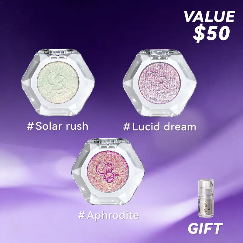 [HOT Picks]Ourbella Single Multi-Chrome Eyeshadows, Sparkly Shimmer Glitter Eyeshadow, Iridescent Shimmer, Talc Free, Holographic ,Color-Shifting, Metallic Iridescent Shimmer Shadow Duochrome,Tiktokshopblackfriday