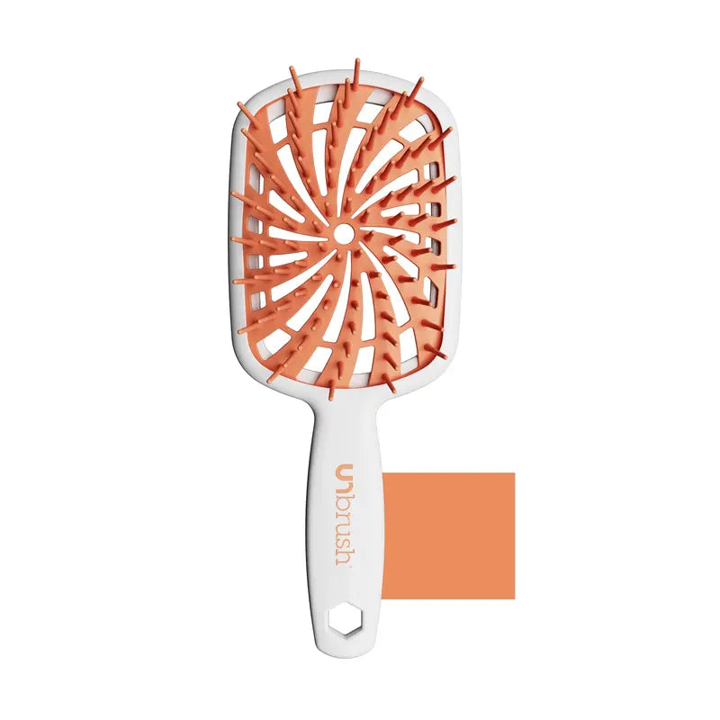 Unbrush plus Detangling Hair Brush, Gentle Tangle Release, Reduced Dreakage, Decreases Hair Drying Time, Easy-To-Clean, Ultra Light, Soft Bristle by FHI HEAT
