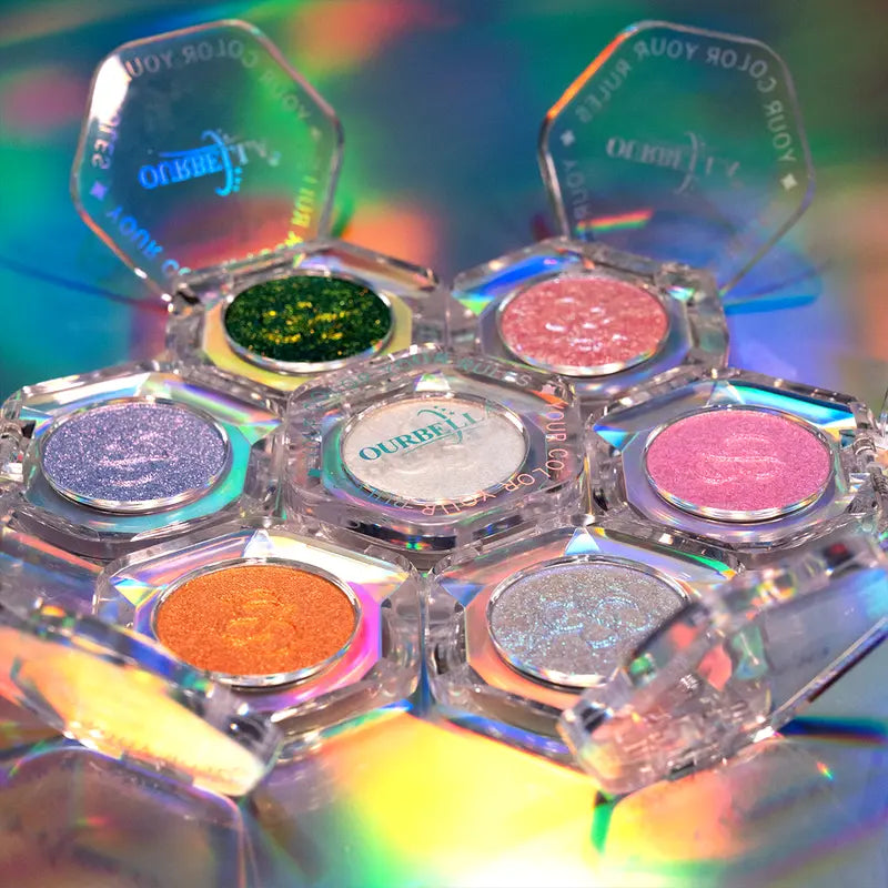 [HOT Picks]Ourbella Single Multi-Chrome Eyeshadows, Sparkly Shimmer Glitter Eyeshadow, Iridescent Shimmer, Talc Free, Holographic ,Color-Shifting, Metallic Iridescent Shimmer Shadow Duochrome,Tiktokshopblackfriday