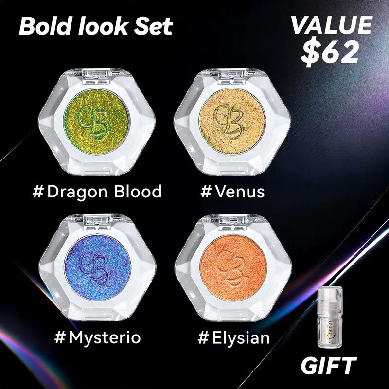 [HOT Picks]Ourbella Single Multi-Chrome Eyeshadows, Sparkly Shimmer Glitter Eyeshadow, Iridescent Shimmer, Talc Free, Holographic ,Color-Shifting, Metallic Iridescent Shimmer Shadow Duochrome,Tiktokshopblackfriday
